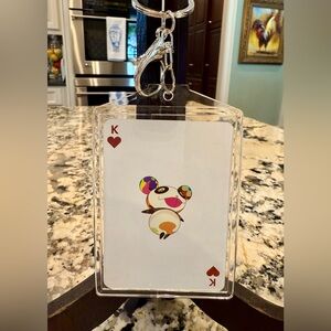 Authentic Louis Vuitton Playing Card Keychain or Accessory - King of Hearts